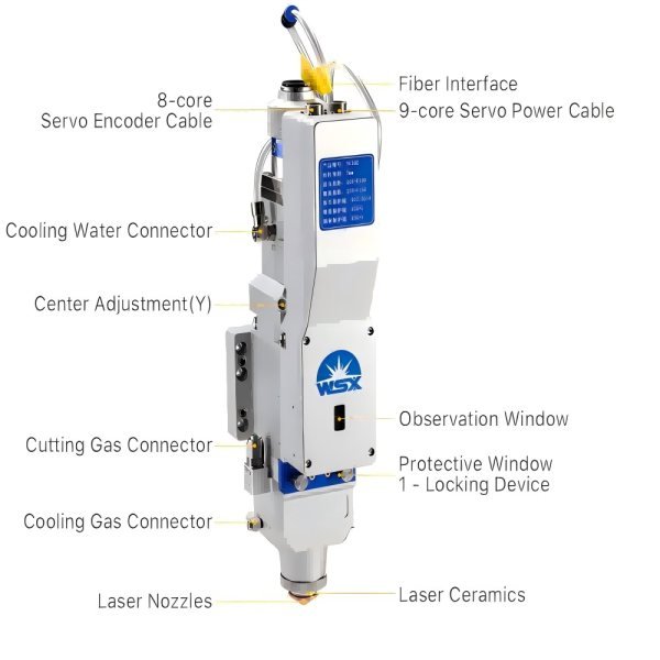 0-3kW WSX NC30E Auto focus Fiber Laser Cutting Head100:150 WSX cutting head