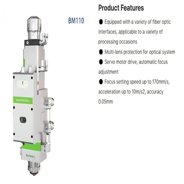 3KW Raytools BM110 FC 2D AutoFocus Fiber Laser Cutting Head 100 150 Heads