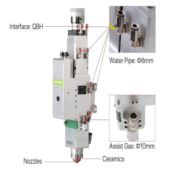 3 3KW Raytools BM110 FC 2D AutoFocus Fiber Laser Cutting Head 100 125 Raytool cutting head